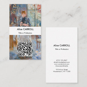 Berthe Morisot - In de eetkamer - QR Code Visitekaartje