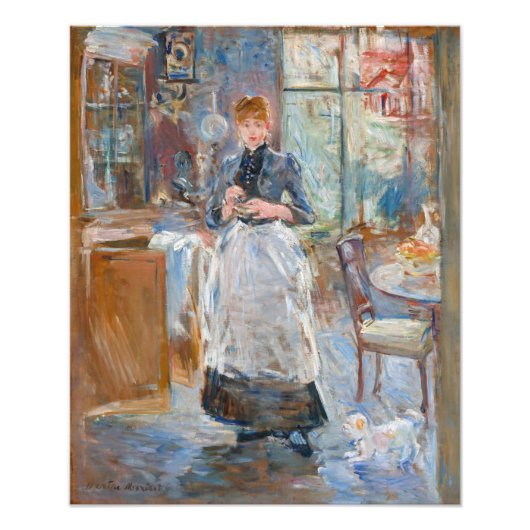 Berthe Morisot - in de mijnruimte Foto Afdruk (Voorkant)