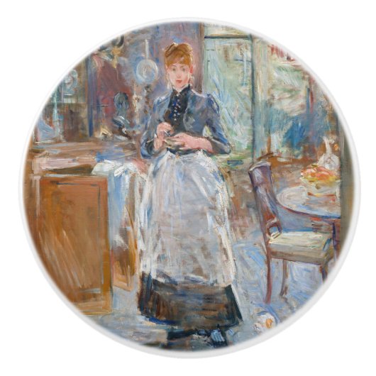 Berthe Morisot - in de mijnruimte Keramische Knop (Voorkant)