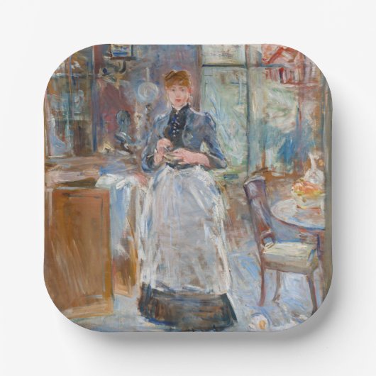 Berthe Morisot - in de mijnruimte Papieren Bordje (Voorkant)