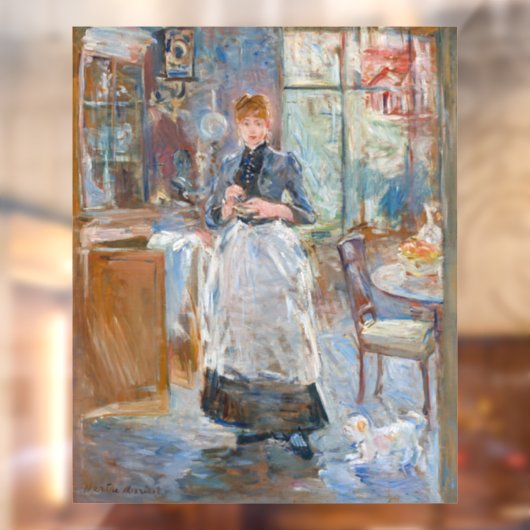 Berthe Morisot - in de mijnruimte Raamsticker (Vel 2)