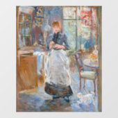 Berthe Morisot - in de mijnruimte Raamsticker (Vel)