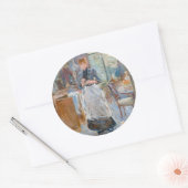 Berthe Morisot - in de mijnruimte Ronde Sticker (Envelop)