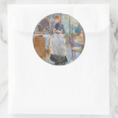 Berthe Morisot - in de mijnruimte Ronde Sticker (Tas)