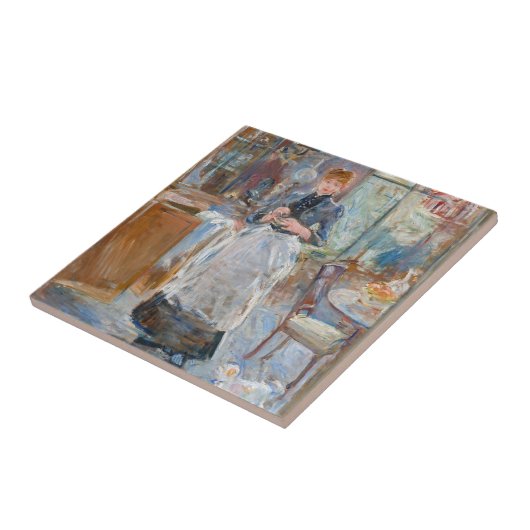 Berthe Morisot - in de mijnruimte Tegeltje (Zijkant)