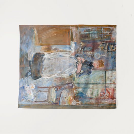 Berthe Morisot - in de mijnruimte Wandkleed (Voorkant (horizontaal))