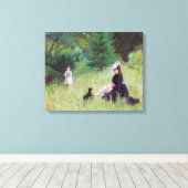 Berthe Morisot - In een park Canvas Afdruk (Insitu (Houten vloer))