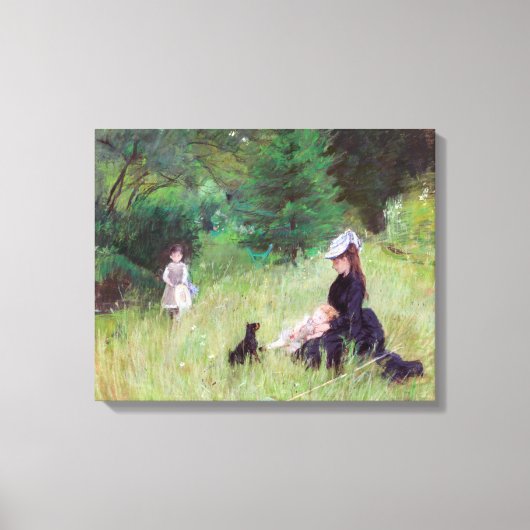 Berthe Morisot - In een park Canvas Afdruk (Voorkant)