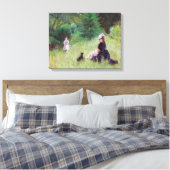 Berthe Morisot - in een Park Canvas Afdruk (Insitu (Slaapkamer))