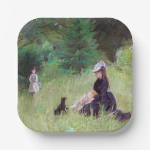 Berthe Morisot - In een park / Dans le parc Papieren Bordje