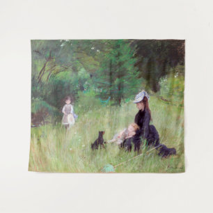 Berthe Morisot - In een park / Dans le parc Wandkleed