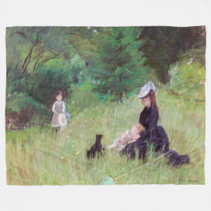 Berthe Morisot - in een Park Fleece Deken