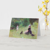Berthe Morisot - in een Park Kaart (Gele Bloem)