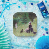 Berthe Morisot - in een Park Papieren Bordje (Feest)