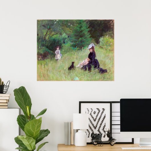 Berthe Morisot - in een Park Poster (Thuiskantoor)