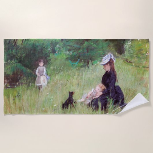 Berthe Morisot - in een Park Strandlaken (Voorkant)