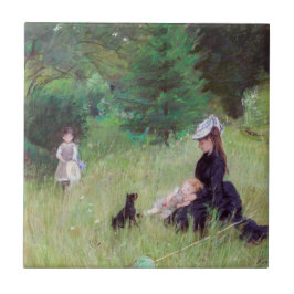 Berthe Morisot - in een Park Tegeltje