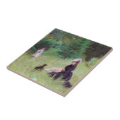 Berthe Morisot - in een Park Tegeltje (Zijkant)