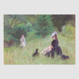 Berthe Morisot - in een Park Tissuepapier