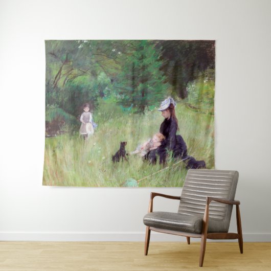 Berthe Morisot - in een Park Wandkleed (In Situ (horizontaal))
