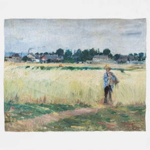 Berthe Morisot - In het korenveld bij Gennevillier Fleece Deken