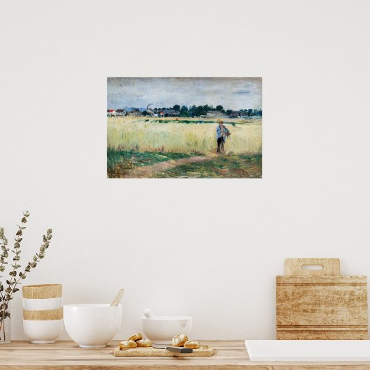 Berthe Morisot - In het korenveld bij Gennevillier Poster (Keuken)