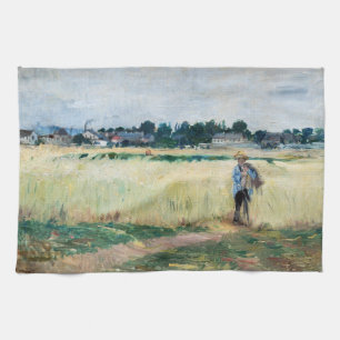 Berthe Morisot - In het korenveld bij Gennevillier Theedoek