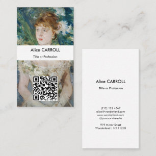 Berthe Morisot - Jong meisje in baljurk - QR Code Visitekaartje