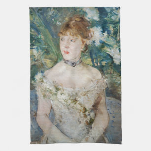 Berthe Morisot - Jong meisje in baljurk Theedoek