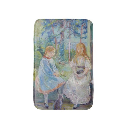 Berthe Morisot - Jonge meisjes aan het raam Badmat (Voorkant Verticaal)