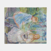 Berthe Morisot - Jonge meisjes aan het raam Fleece Deken (Voorkant (Horizontaal))