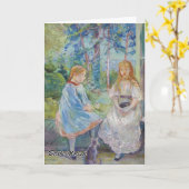 Berthe Morisot - Jonge meisjes aan het raam Kaart (Gele Bloem)