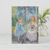 Berthe Morisot - Jonge meisjes aan het raam Kaart (Staand voorkant)