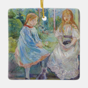 Berthe Morisot - Jonge meisjes aan het raam Keramisch Ornament
