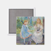 Berthe Morisot - Jonge meisjes aan het raam Magneet (Voorkant / Achterkant)