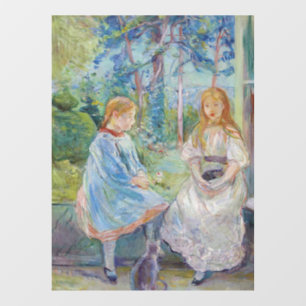Berthe Morisot - Jonge meisjes aan het raam Raamsticker