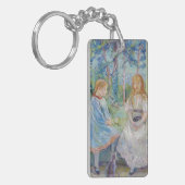 Berthe Morisot - Jonge meisjes aan het raam Sleutelhanger (Voorkant Links)
