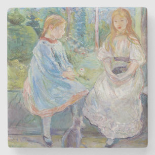 Berthe Morisot - Jonge meisjes bij het raam Stenen Onderzetter
