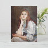 Berthe Morisot - Julie Daydreaming Bedankkaart (Staand voorkant)
