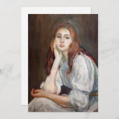 Berthe Morisot - Julie Daydreaming Bedankkaart (Voorkant / Achterkant)