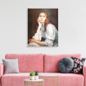 Berthe Morisot - Julie Daydreaming Canvas Afdruk (Insitu (Woonkamer))