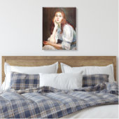 Berthe Morisot - Julie Daydreaming Canvas Afdruk (Insitu (Slaapkamer))