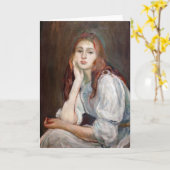 Berthe Morisot - Julie Daydreaming Kaart (Gele Bloem)