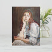 Berthe Morisot - Julie Daydreaming Kaart (Staand voorkant)