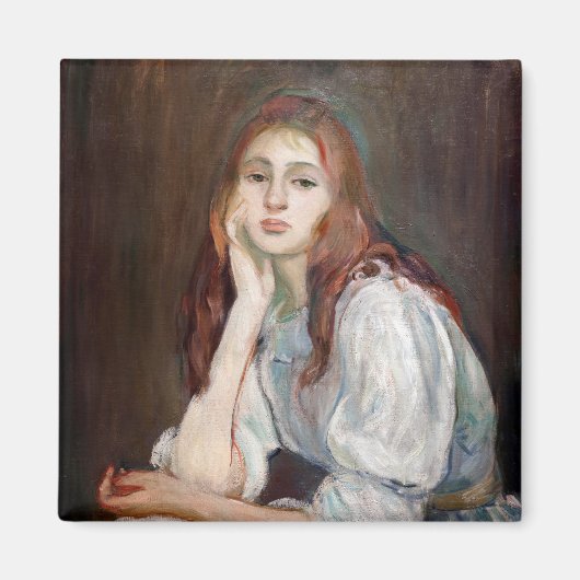 Berthe Morisot - Julie Daydreaming Magneet (Voorkant)