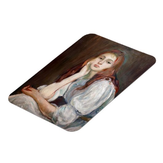 Berthe Morisot - Julie Daydreaming Magneet (Linkerzijde)
