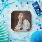 Berthe Morisot - Julie Daydreaming Papieren Bordje (Feest)