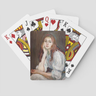 Berthe Morisot - Julie Daydreaming Pokerkaarten