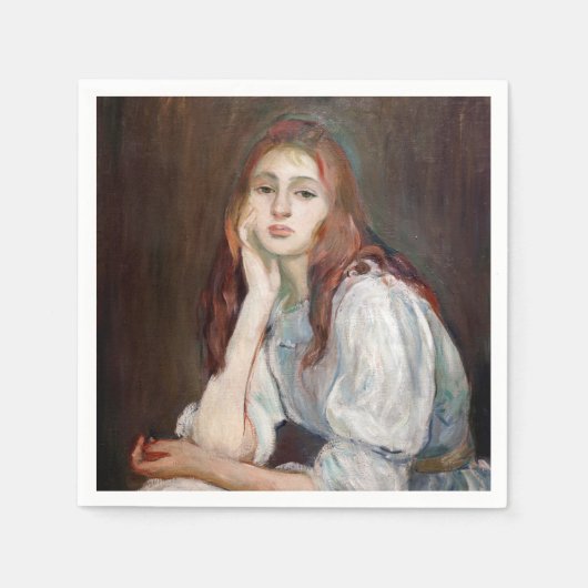 Berthe Morisot - Julie Daydreaming Servet (Voorkant)