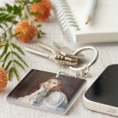 Berthe Morisot - Julie Daydreaming Sleutelhanger (Voorkant Rechts)